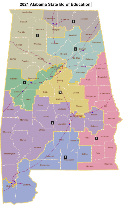 State school board map effective November, 2022.