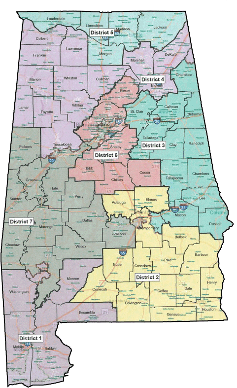 2011 Congressional district state map.